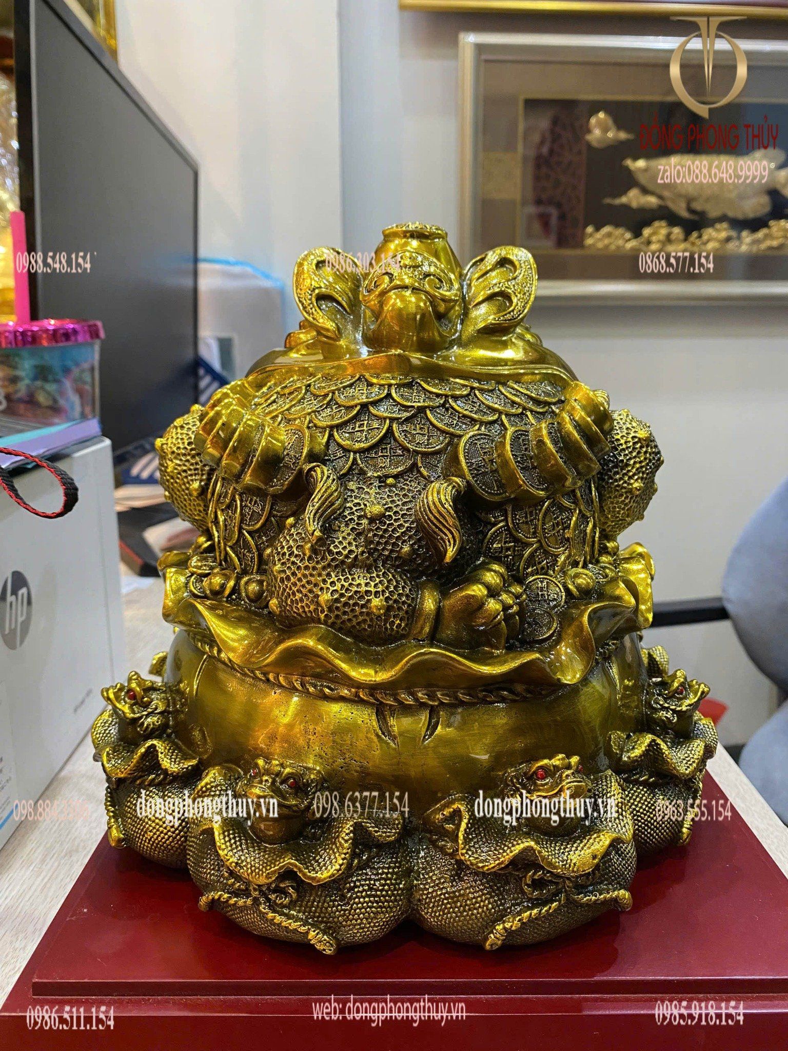 Thiềm thừ bằng đồng -cóc ba chân