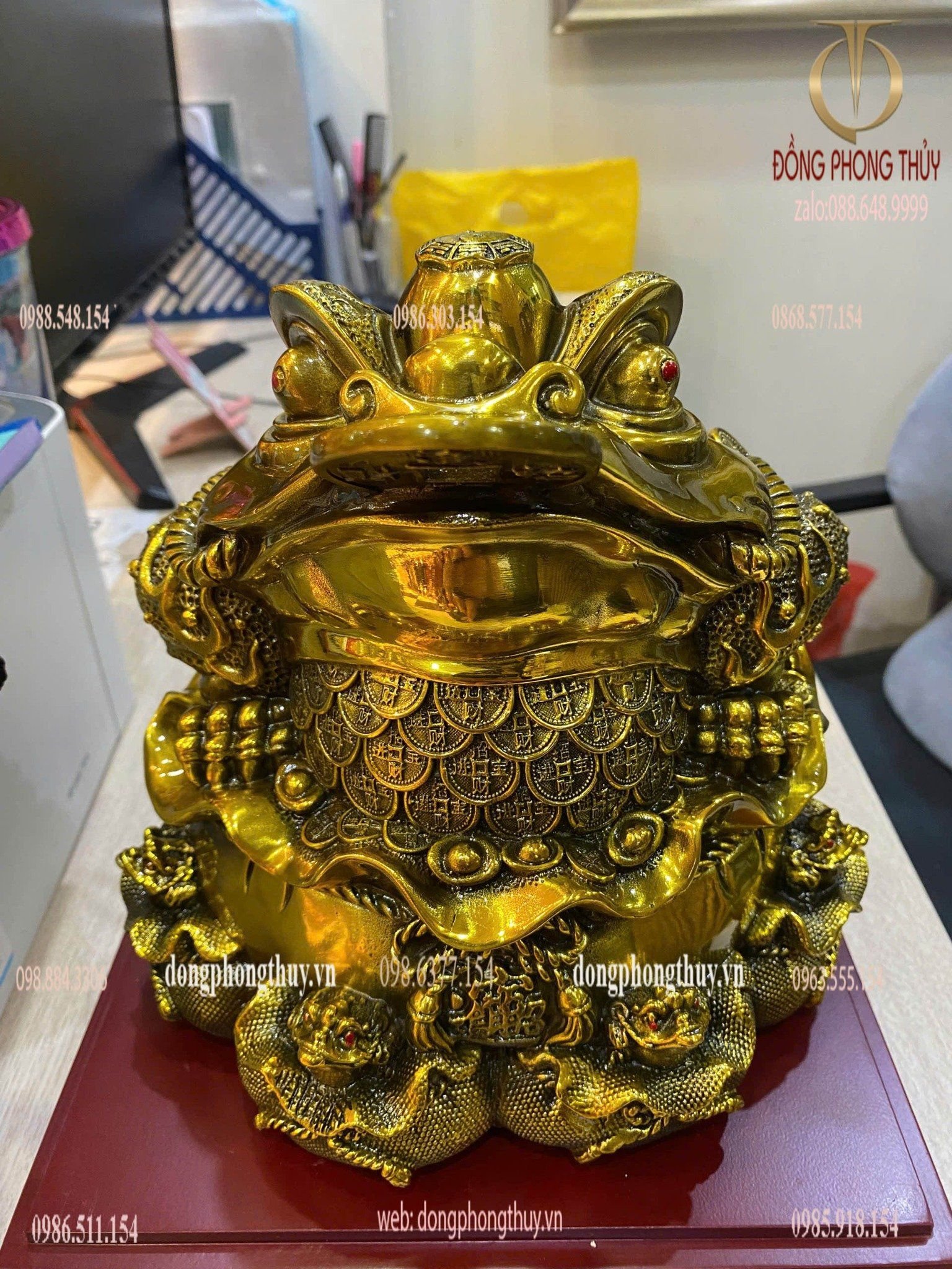Thiềm thừ bằng đồng -cóc ba chân