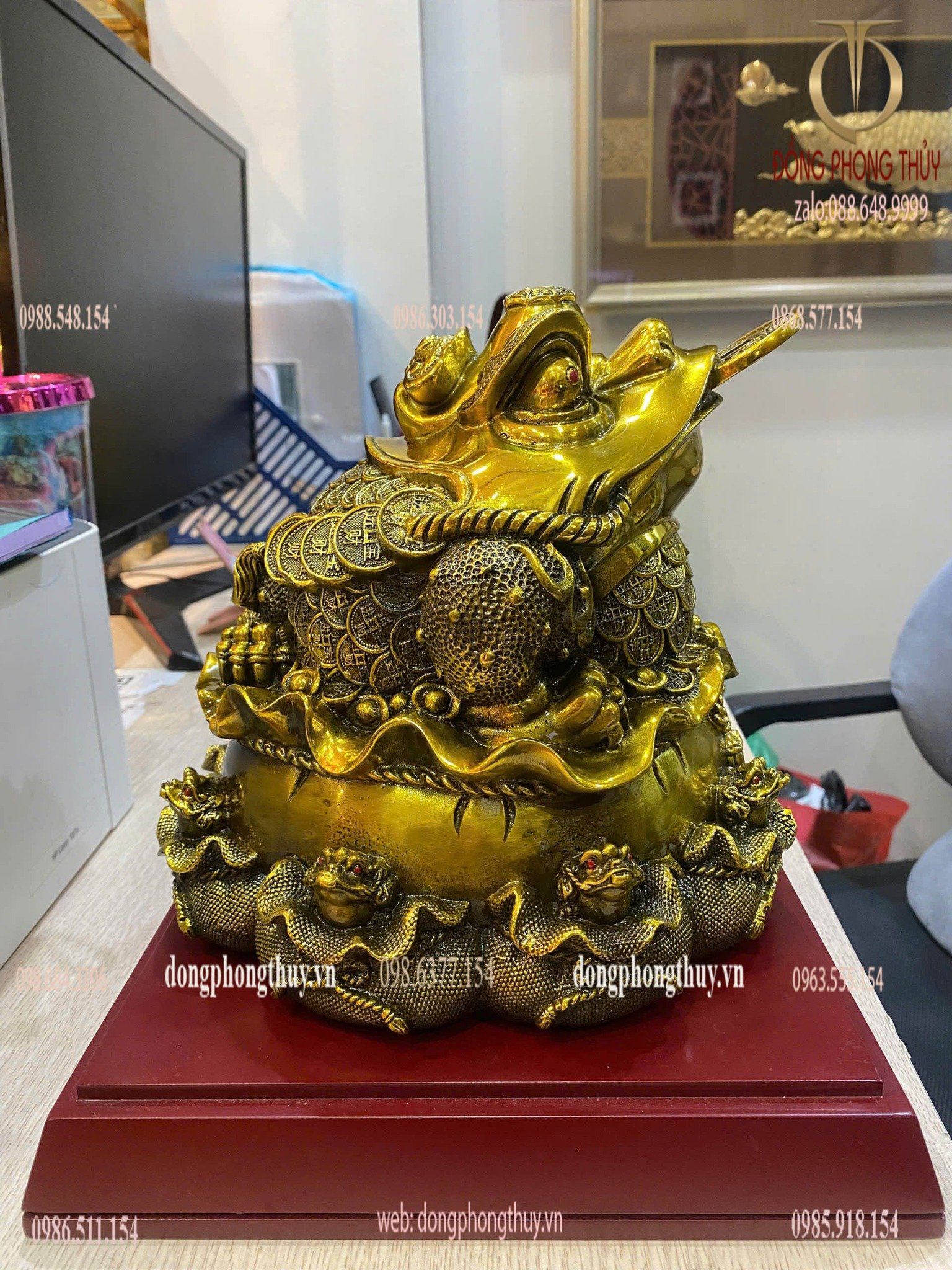 Thiềm thừ bằng đồng -cóc ba chân