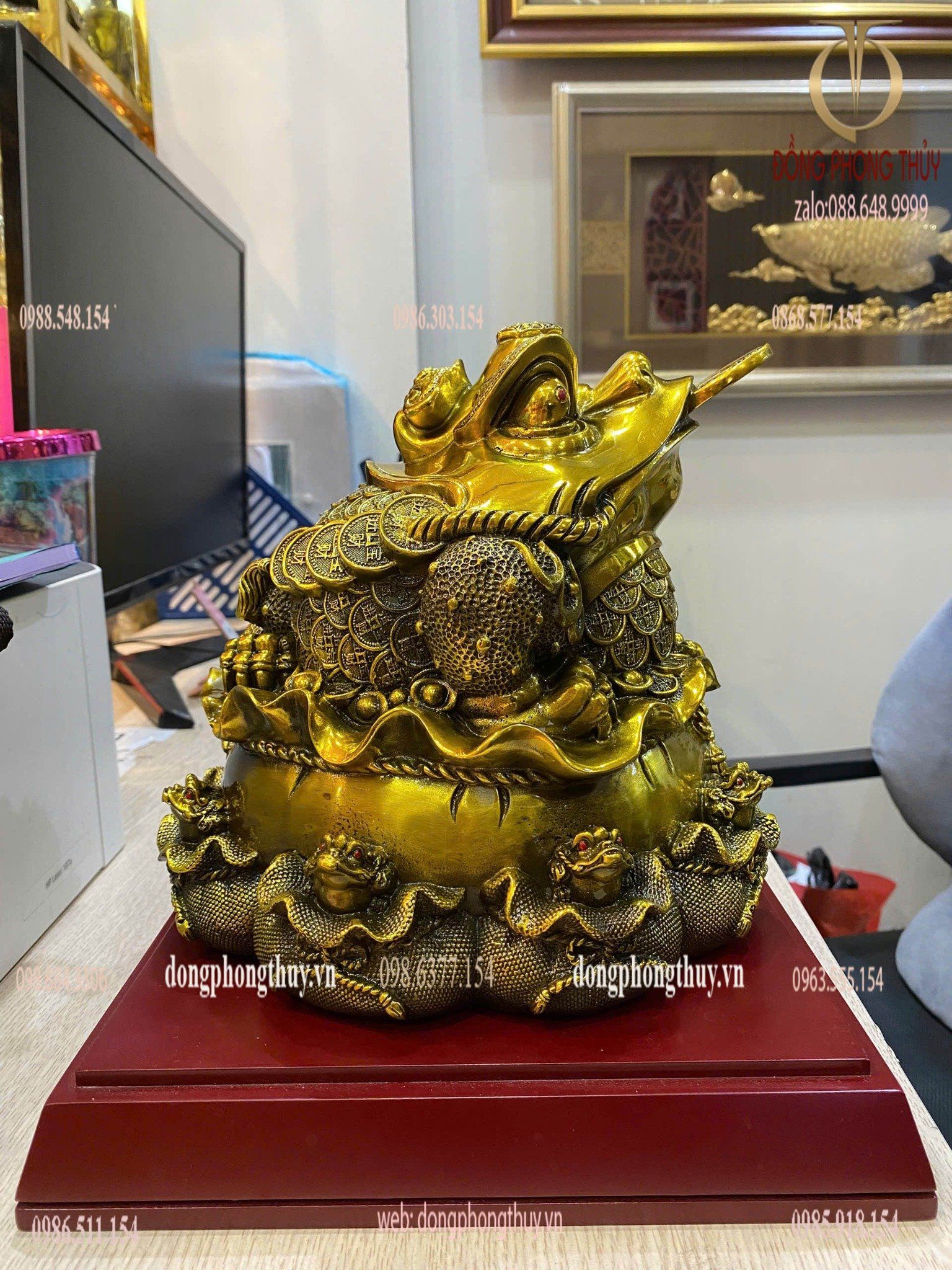 Thiềm thừ bằng đồng -cóc ba chân
