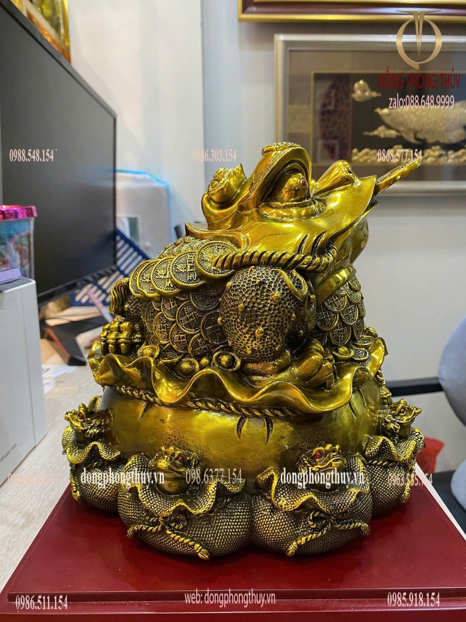 Thiềm thừ bằng đồng -cóc ba chân