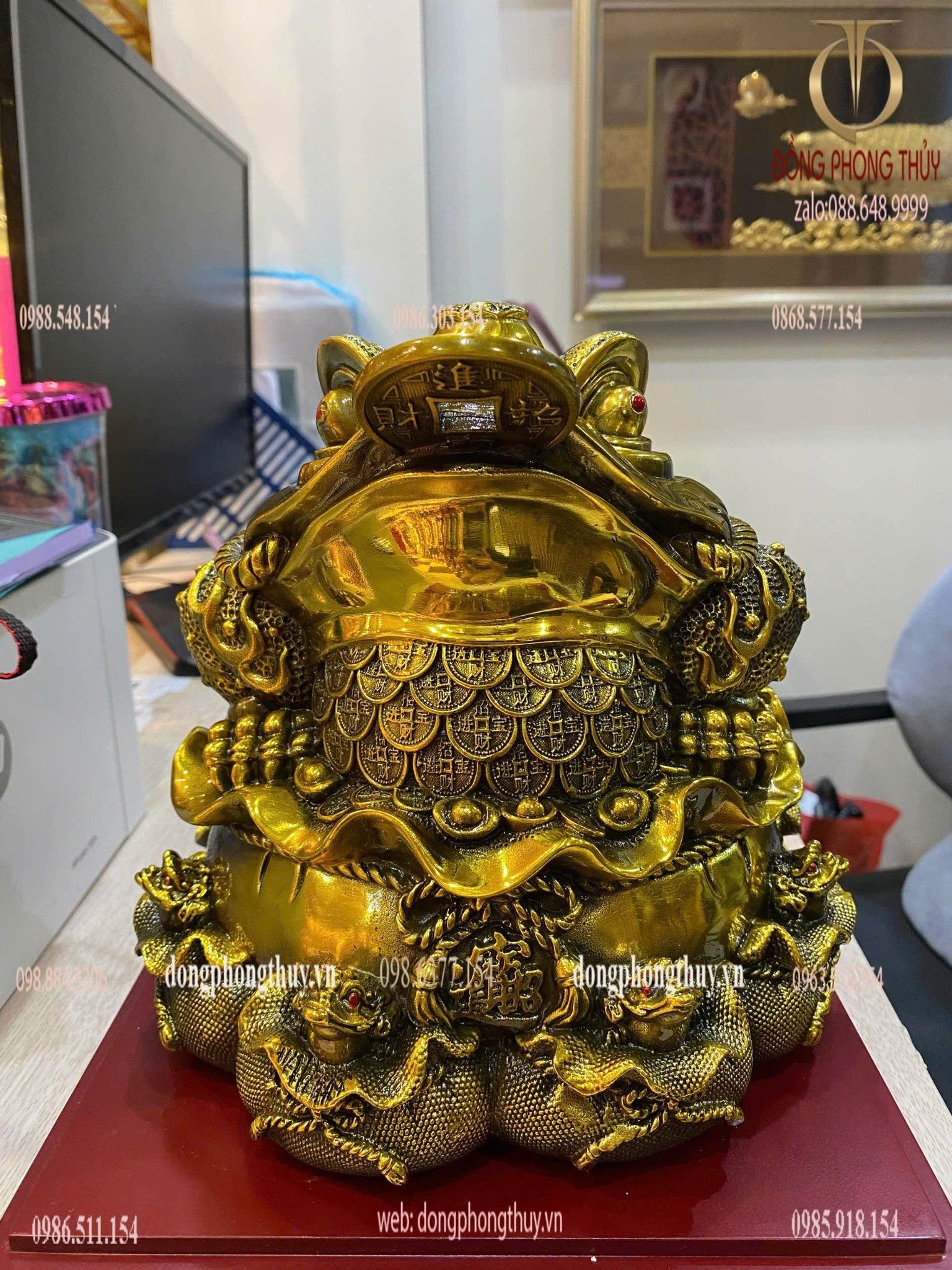 Thiềm thừ bằng đồng -cóc ba chân