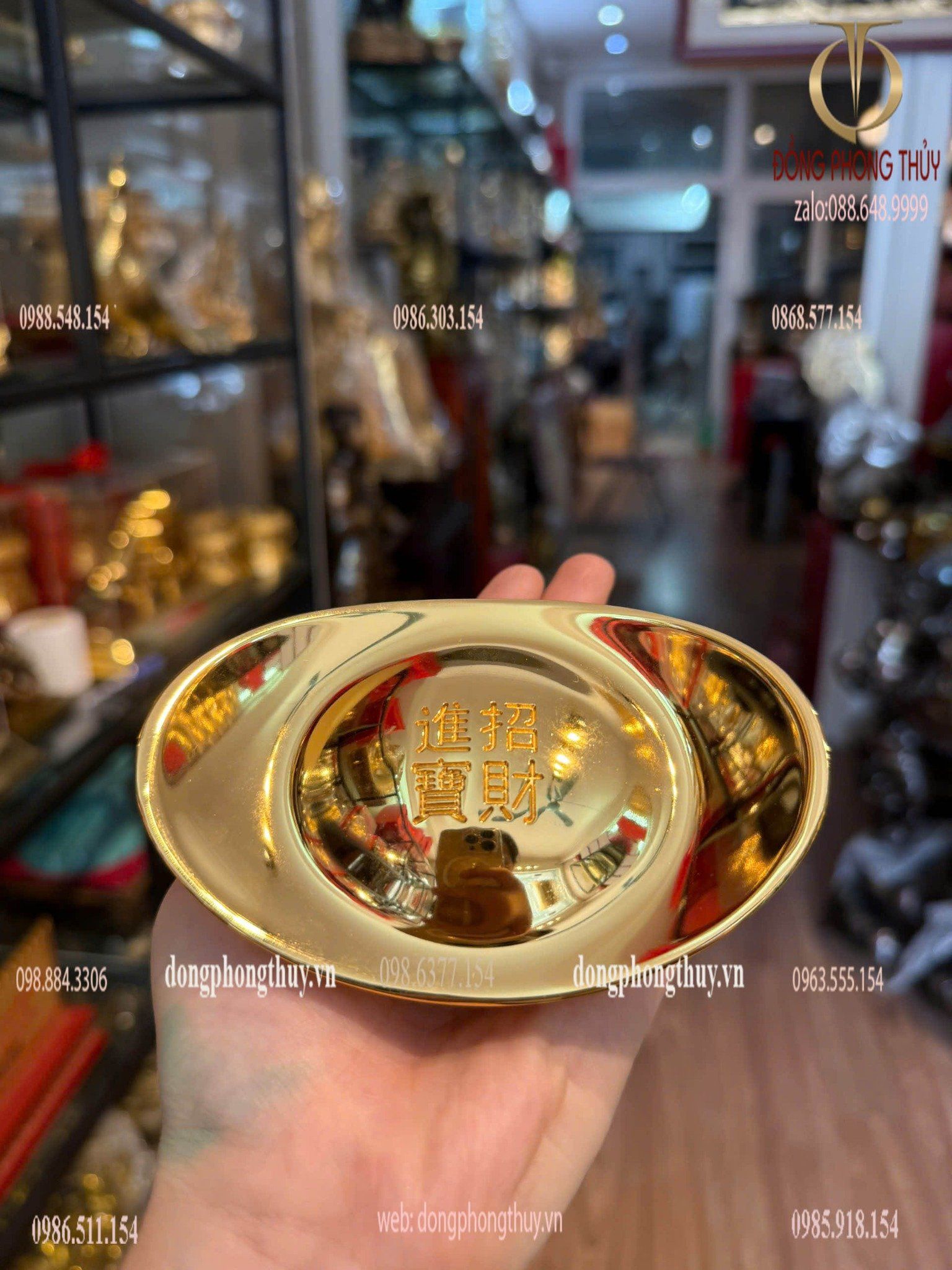Thỏi vàng bằng đồng mạ vàng 24k