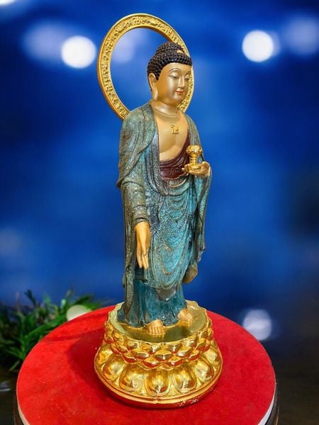 Tượng A Di Đà bằng đồng cao 45cm