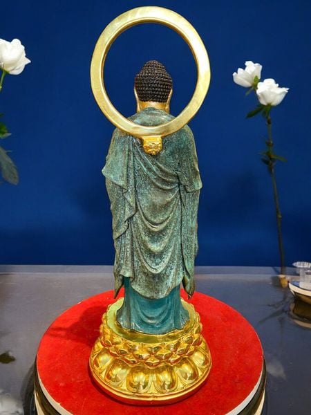 Tượng A Di Đà bằng đồng cao 45cm