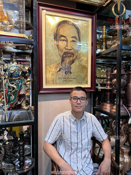 Tranh bác hồ 70*90cm