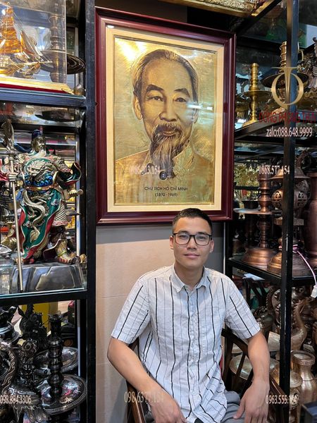 Tranh bác hồ 70*90cm