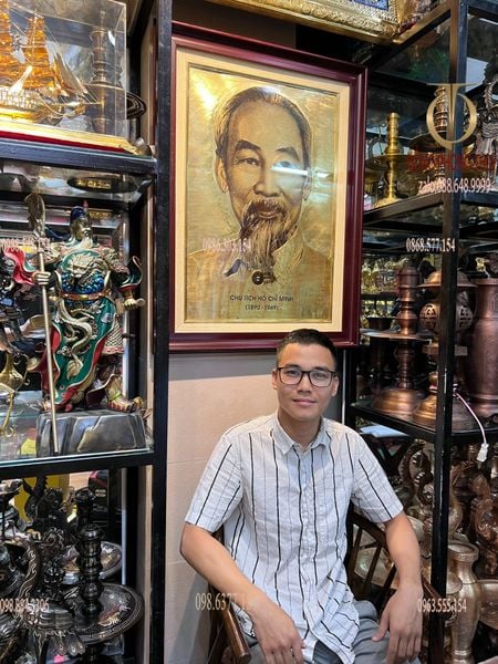 Tranh bác hồ 70*90cm