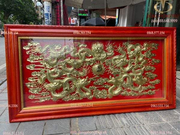 Tranh rồng cửu long 1m2*2m3