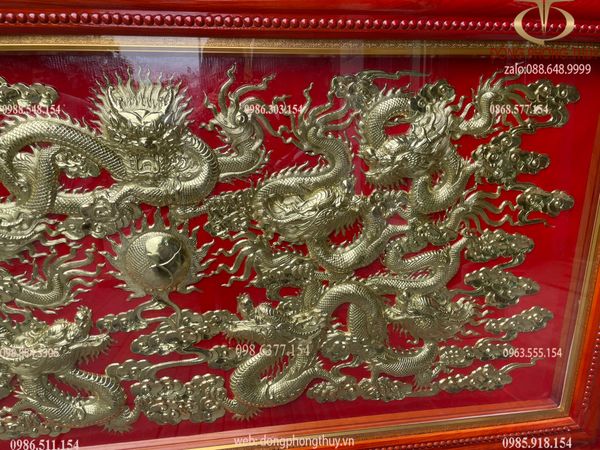 Tranh rồng cửu long 1m2*2m3