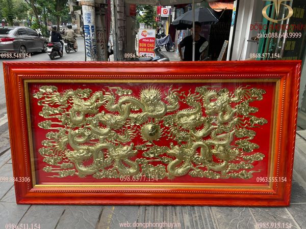 Tranh rồng cửu long 1m2*2m3