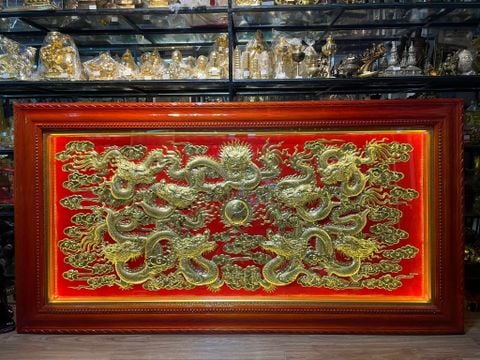 Tranh rồng cửu long 1m2*2m3