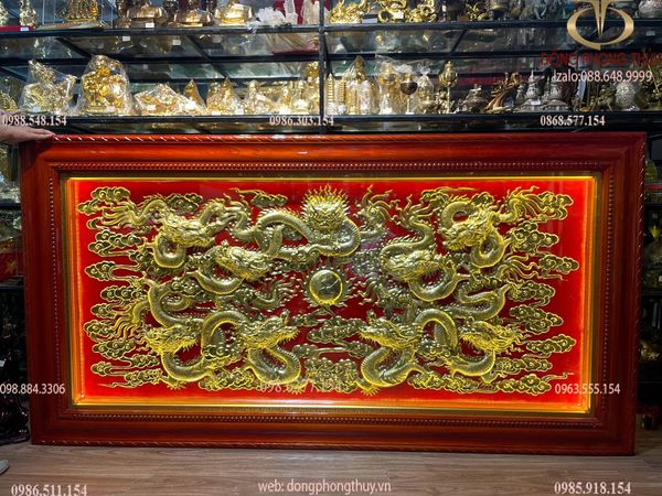 Tranh rồng cửu long 1m2*2m3