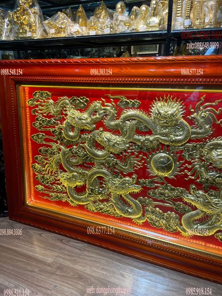 Tranh rồng cửu long 1m2*2m3