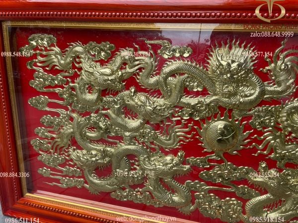 Tranh rồng cửu long 1m2*2m3