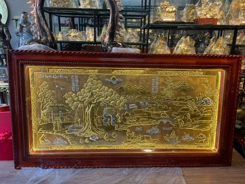 Tranh đồng quê mạ vàng 24k