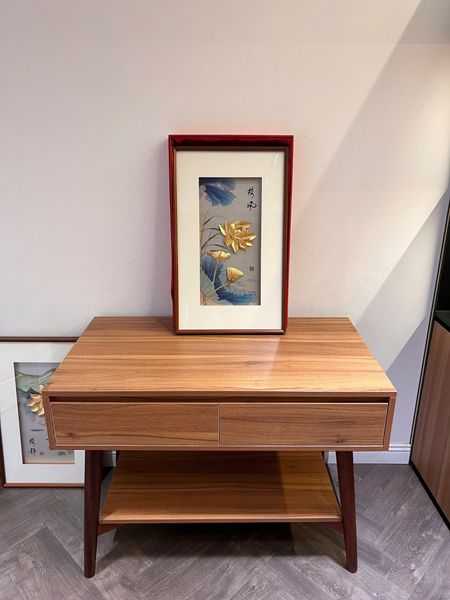 Tranh hoa sen mạ vàng 24k - Tước Lạc Liên Hoa 40x65cm