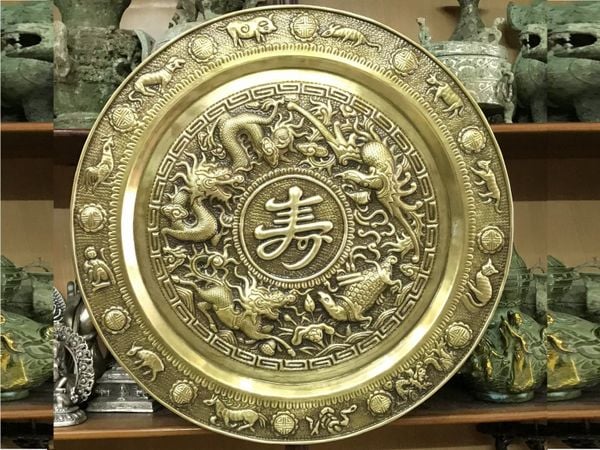 Tranh long lân quy phụng mâm tứ linh