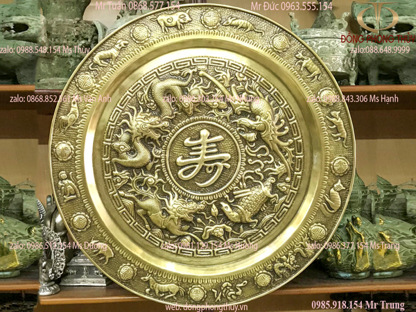 Tranh long lân quy phụng mâm tứ linh