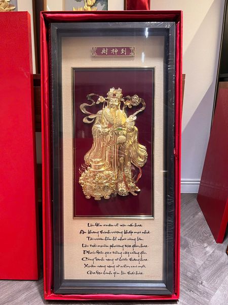 Tranh ông lộc dát vàng 24k