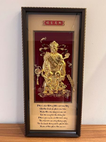 Tranh ông Phúc dát vàng 24k