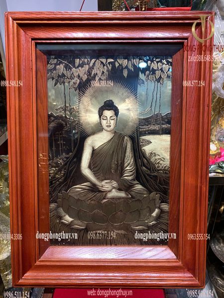 Tranh Thích Ca bằng đồng 56x40.5cm