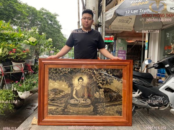 Tranh Thích Ca bằng đồng