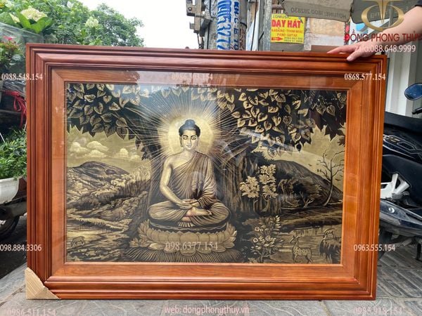 Tranh Thích Ca bằng đồng