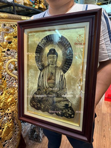 Tranh phật A Di Đà bằng đồng
