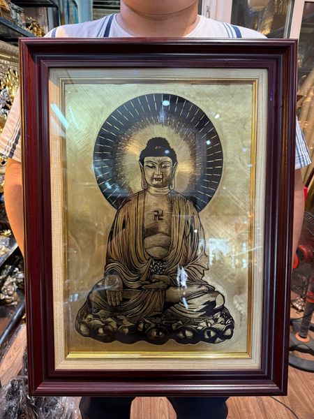 Tranh phật A Di Đà bằng đồng