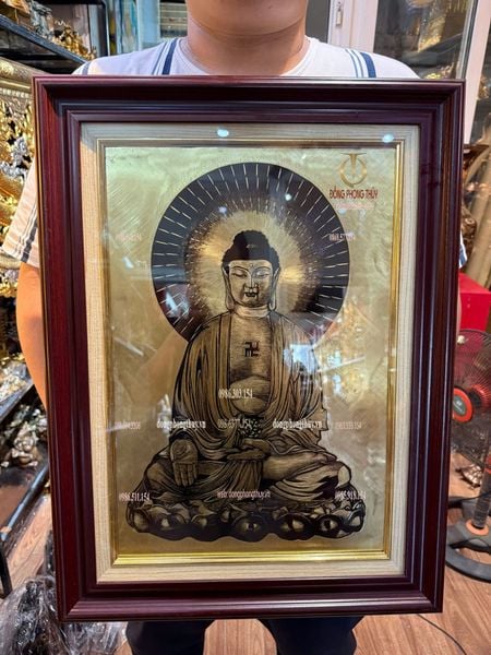 Tranh phật A Di Đà bằng đồng