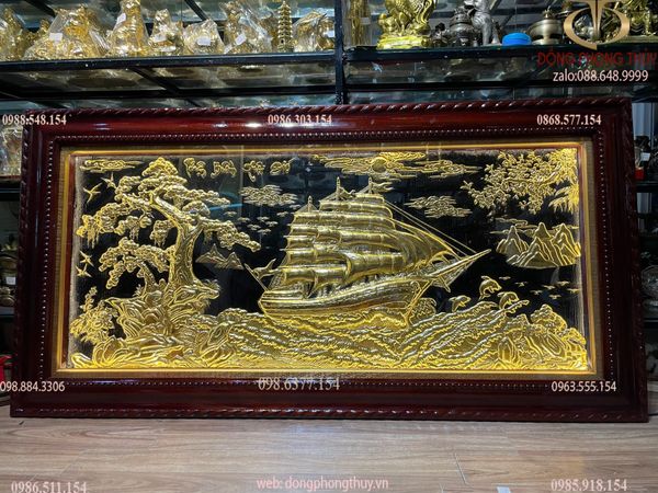 Tranh thuyền thuận buồm xuôi gió 80*1m6