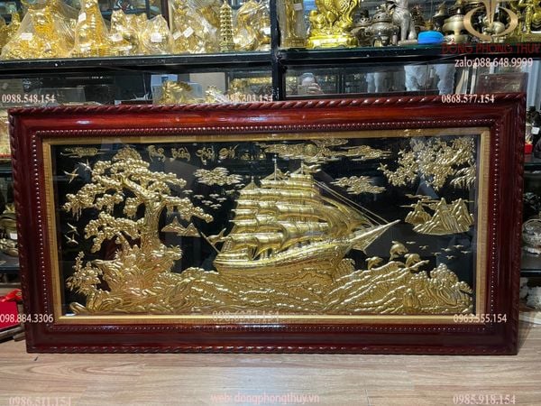 Tranh thuyền thuận buồm xuôi gió 80*1m6