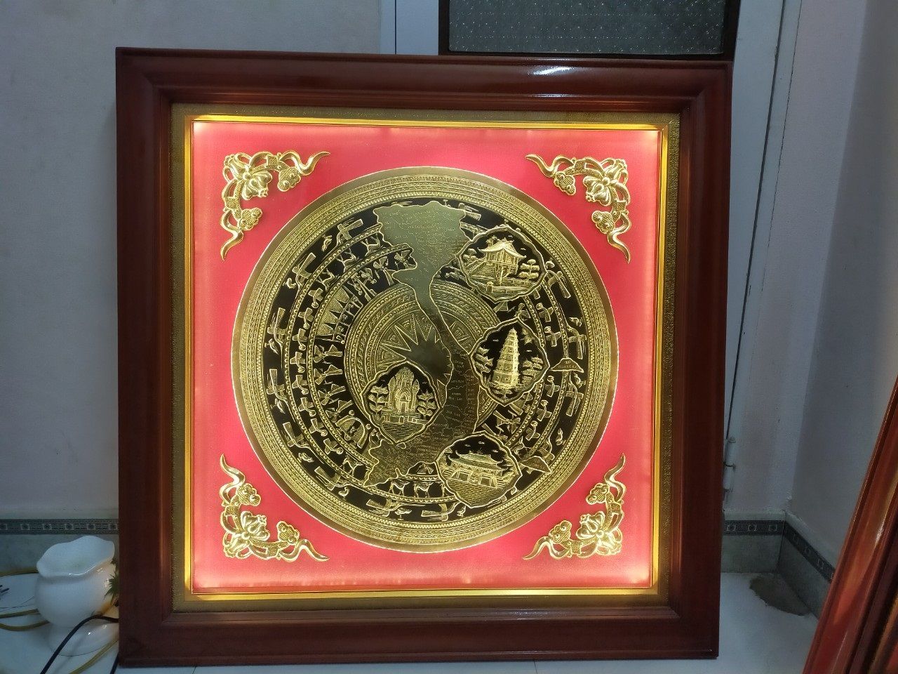 Tranh trống đồng 102*102cm