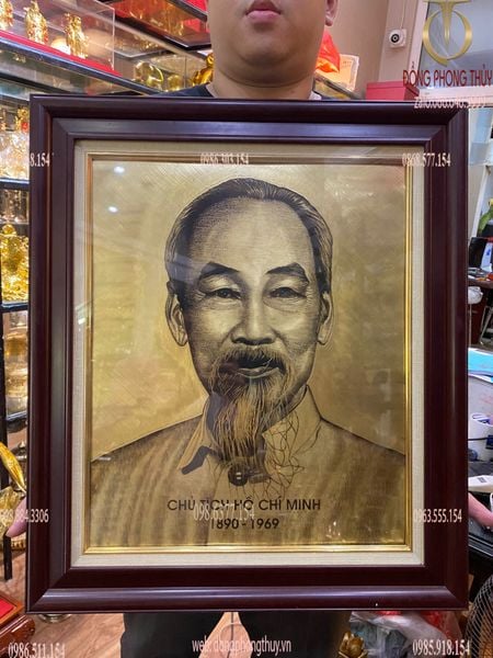 Tranh Bác Hồ 56*65cm