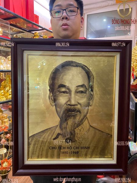 Tranh Bác Hồ 56*65cm