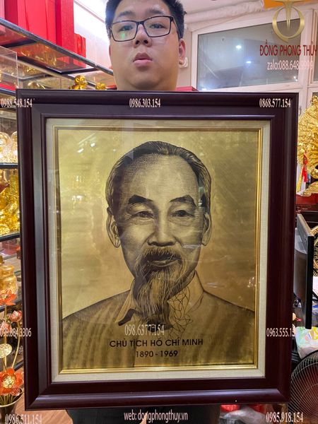 Tranh Bác Hồ 56*65cm