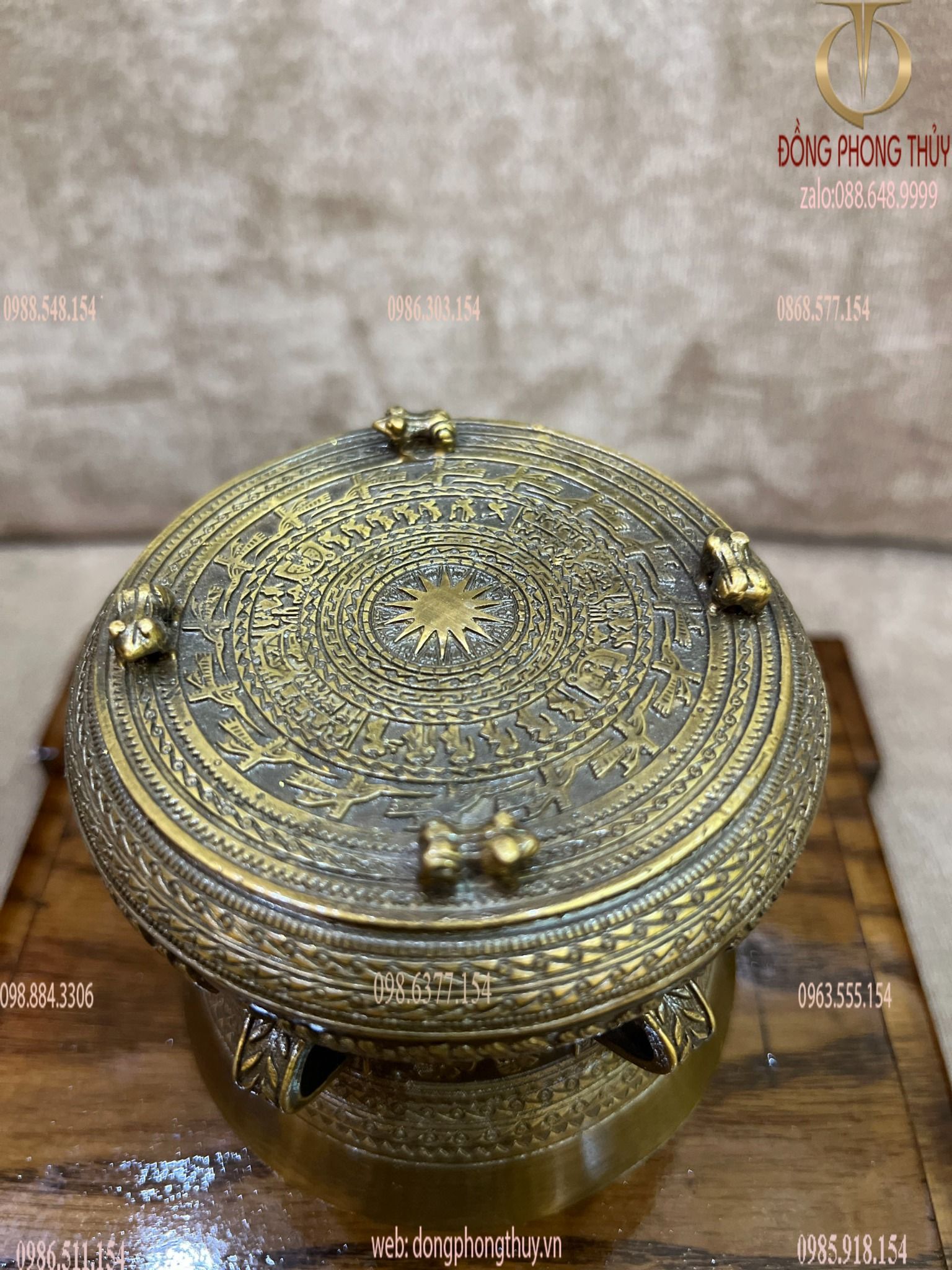 Trống đồng 10cm hun