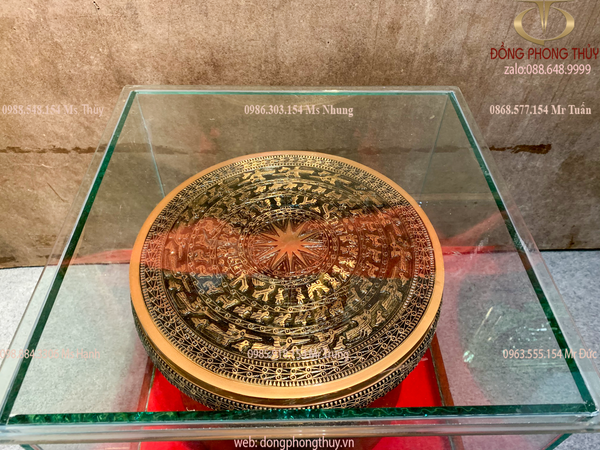 Trống đồng đông sơn bằng đồng đường kính 30cm nặng 9,5kg