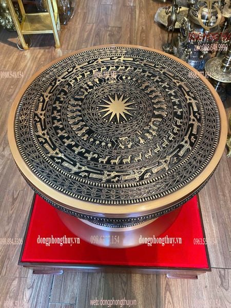 Trống đồng Đông Sơn đường kính 60cm nặng 50kg