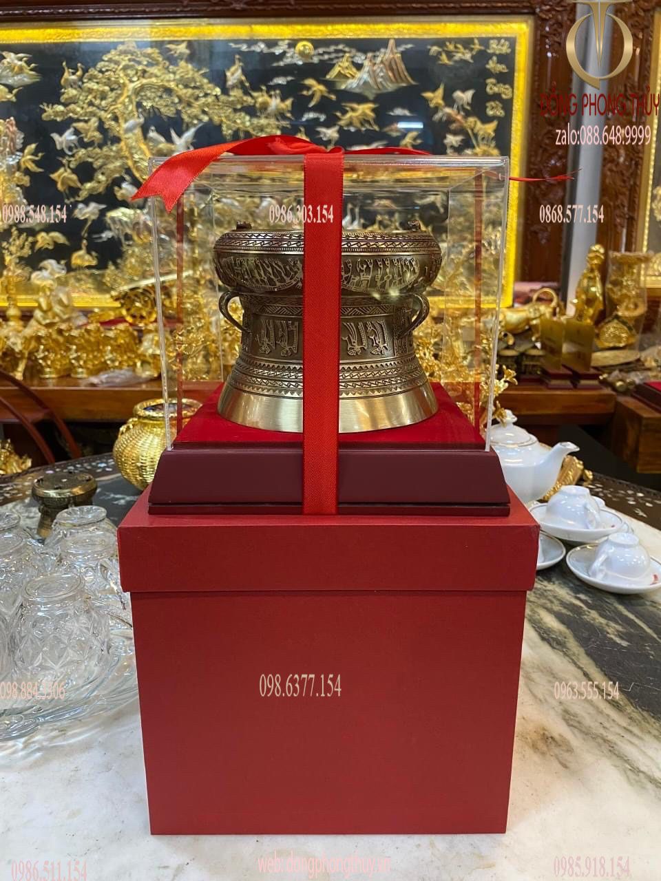 Trống đồng Đông Sơn 8101215202530354050cm Đồng Phong Thủy