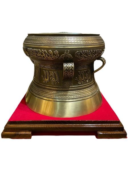 Trống đồng Đông Sơn bằng đồng hun đường kính 25cm