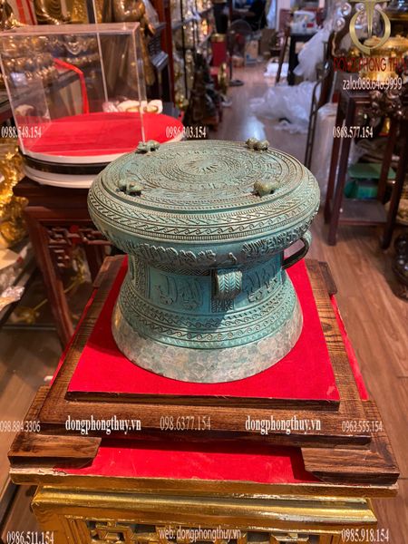 Trống đồng Đông Sơn mẫu cổ đường kính 20cm