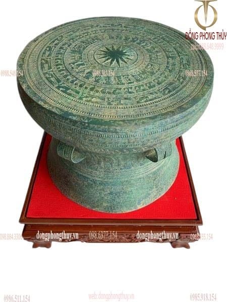 Trống đồng Đông Sơn Ngọc Lũ lớp gỷ đồng giả cổ bằng đồng đỏ