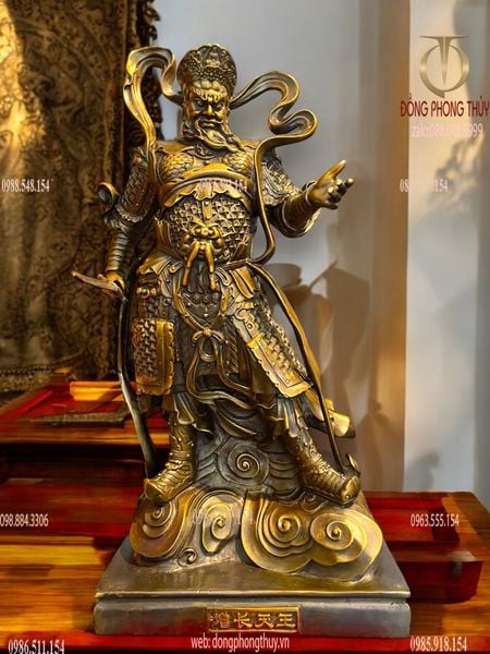 Bộ Tứ Đại Thiên Vương bằng đồng cao 48 ngang 28 sâu 16cm nặng 50kg