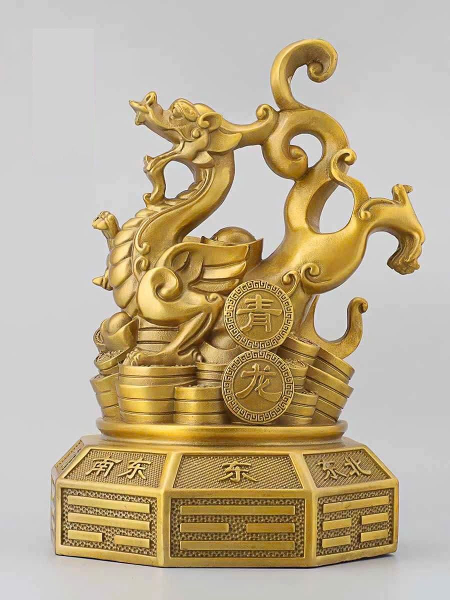 Tứ linh bằng đồng cao 26cm nặng 10kg