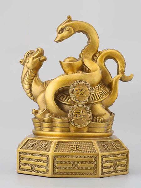 Tứ linh long lân quy phụng bằng đồng cao 26cm nặng 10kg