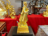 tượng trần hưng đạo - tượng trần quốc tuấn bằng đồng dát vàng 24k cao 30cm  ngang 11cm sâu 12cm nặng 2,4kg