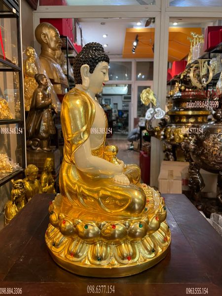 Tượng phật A Di Đà 30cm dát vàng 24k