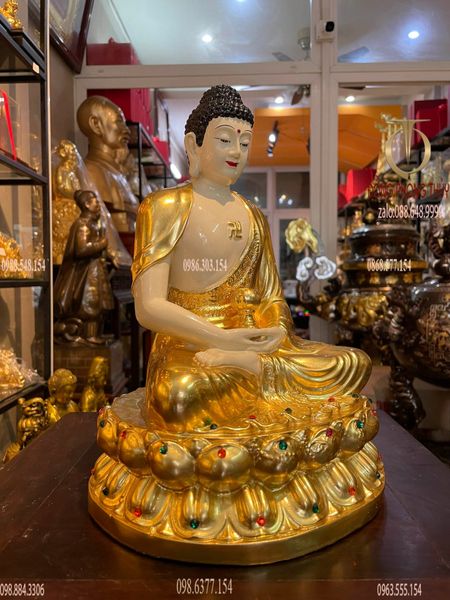 Tượng phật A Di Đà 30cm dát vàng 24k